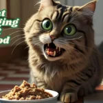 Cat Gagging at Food