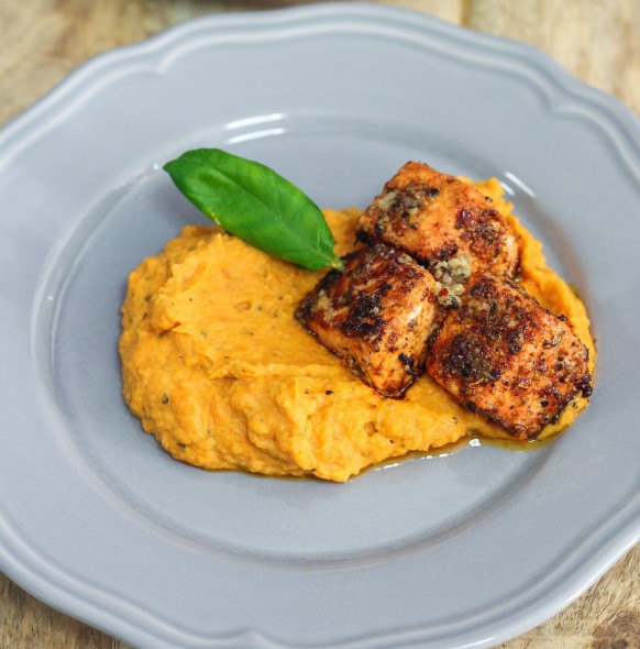 Salmon and Sweet Potato Mash